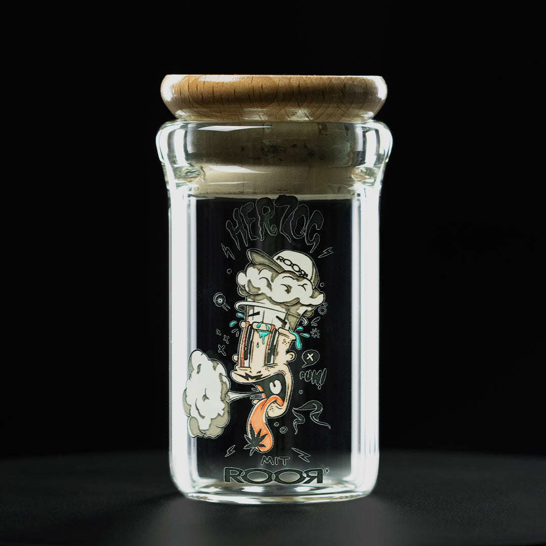 HERZOG 2.0 Glass Jar NEW with wood/cork lid