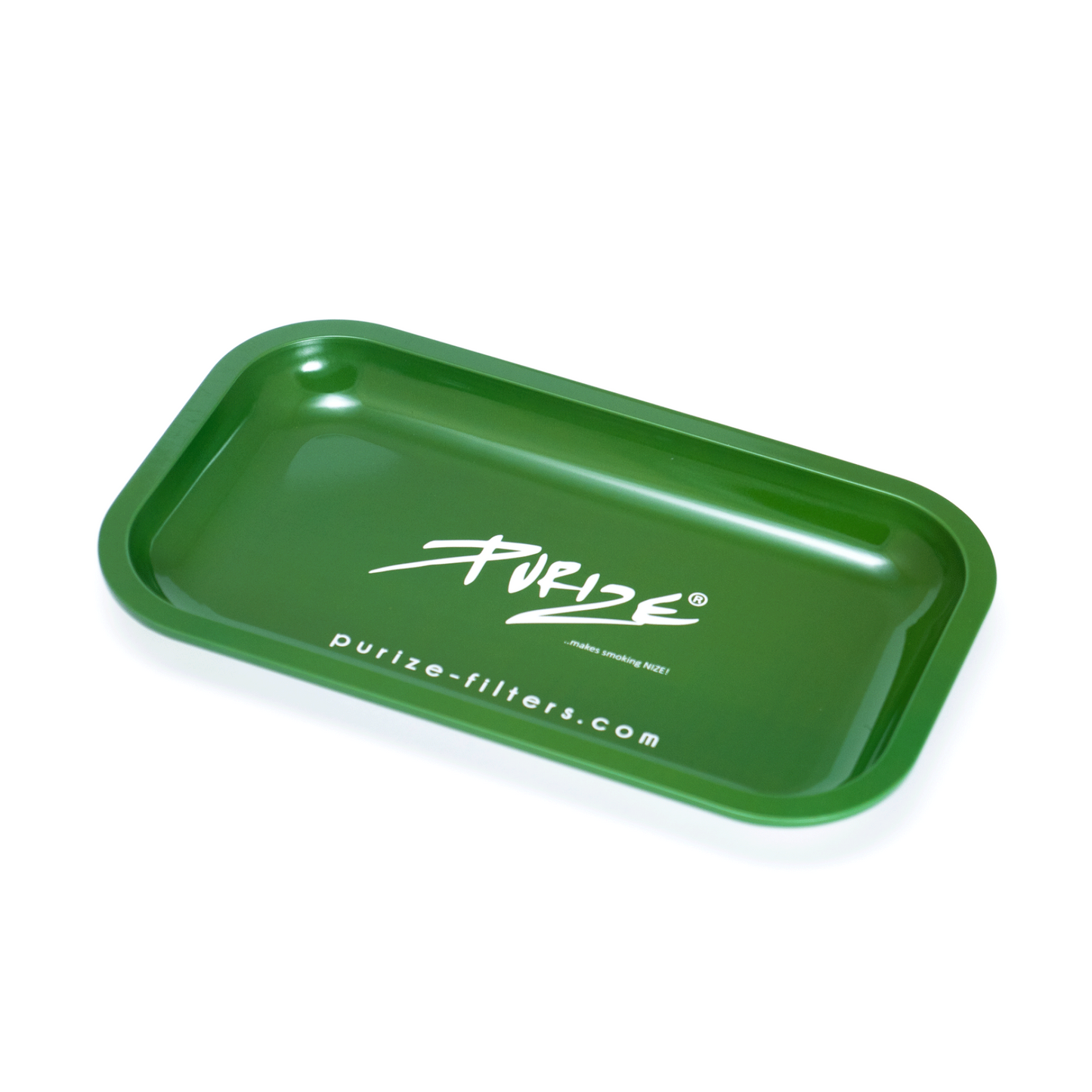 PURIZE Metal Rolling Tray – Sketch Green Design