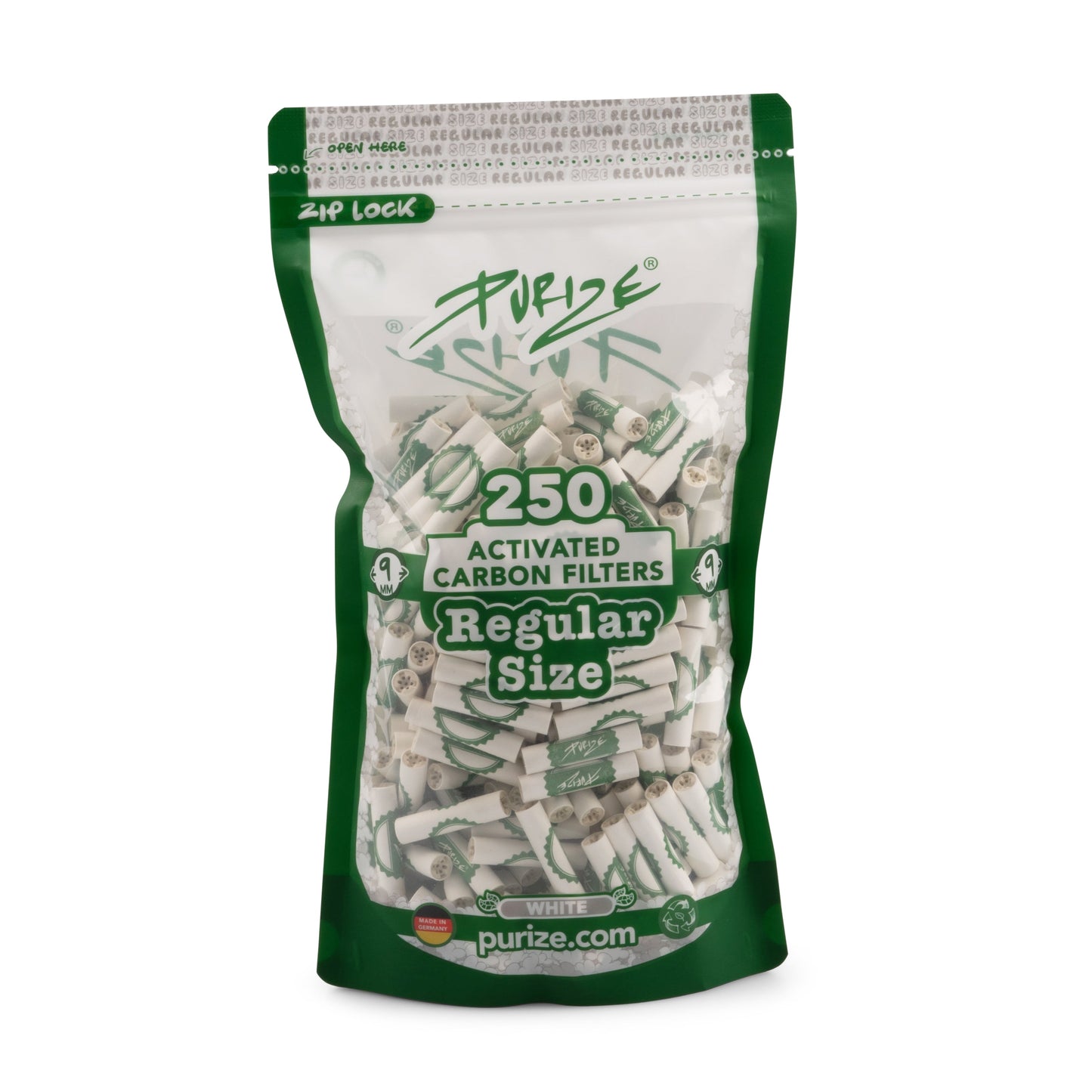 PURIZE Activated Carbon Filters – Regular Size (250 pcs)
