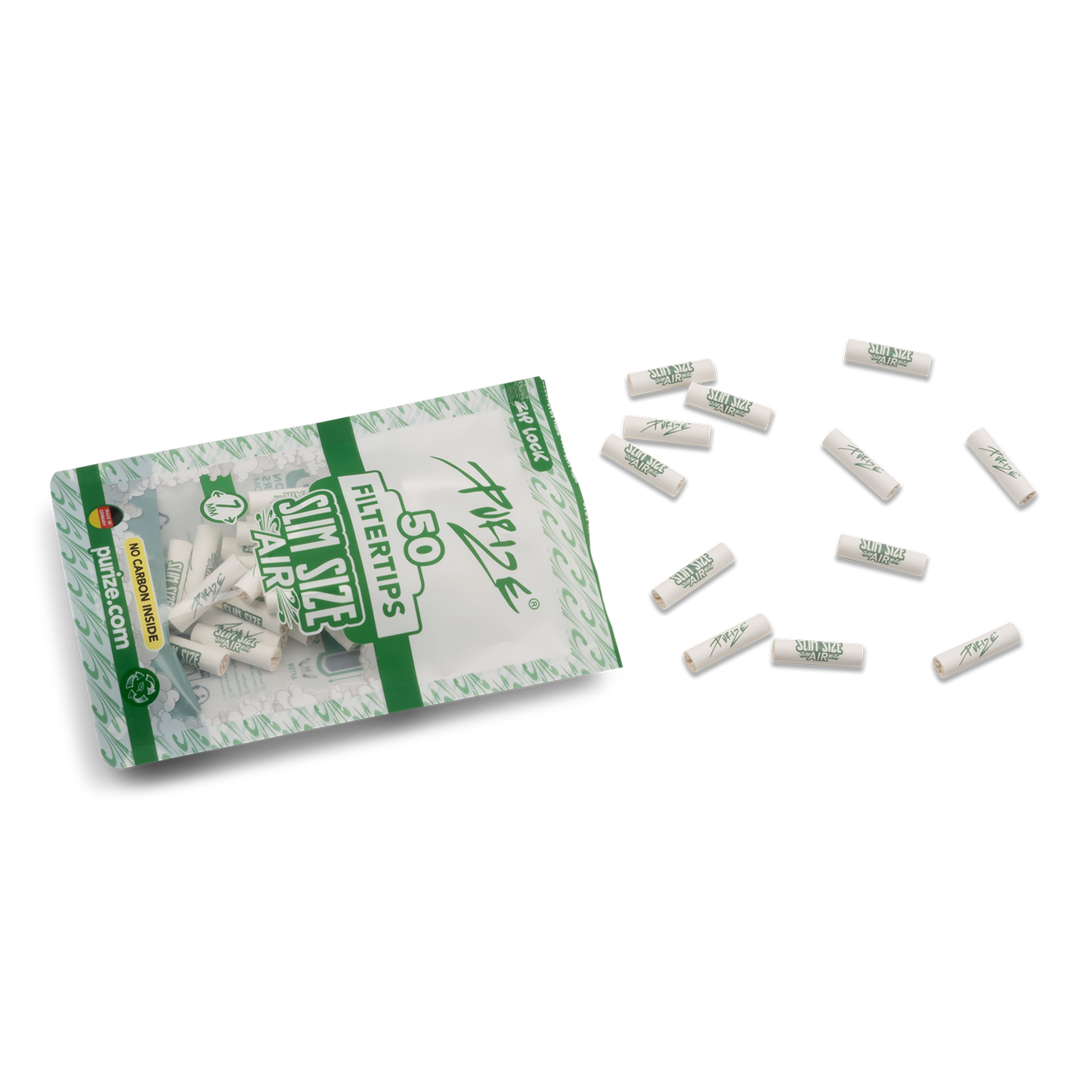PURIZE Air Filters – Slim Size, No Carbon (50 pcs)